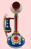 Red, White, & Blue Deco-Tel Candlestick Phone