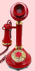 Red Deco-Tel Candlestick Phone